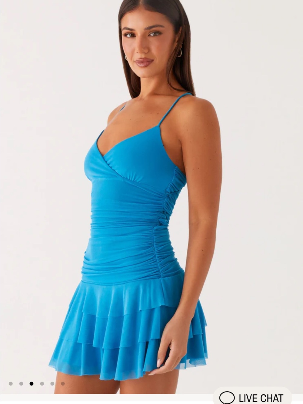 Peppermayo Blue Ruffled Mini Dress Emily Mini Dress
